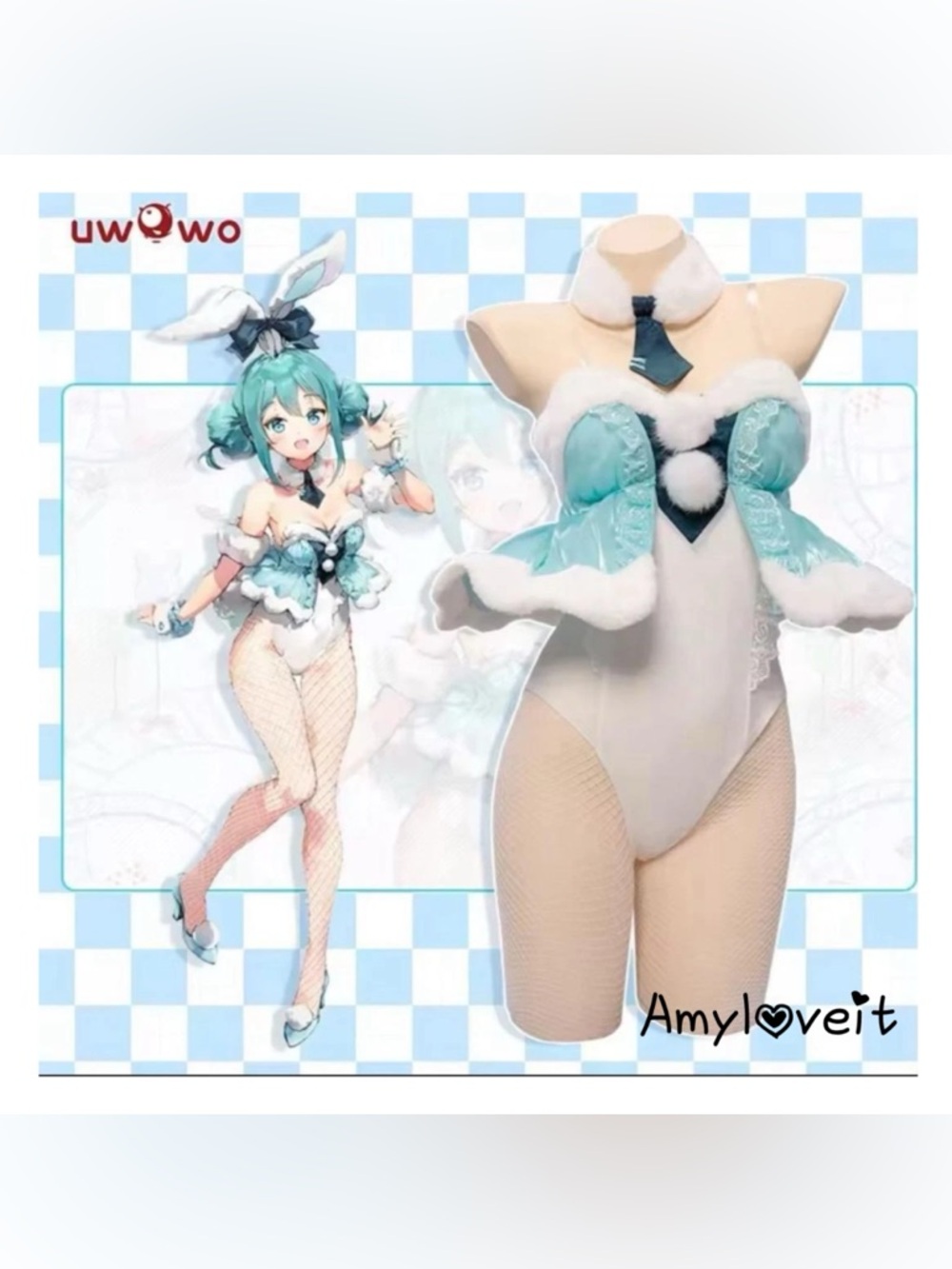 Uwowo Hatsune Miku Bunny Cosplay Costume Vocaloid #91